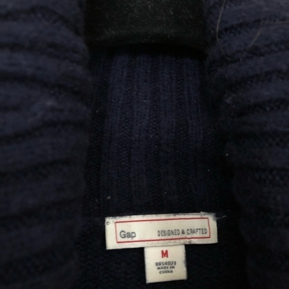 Gap Navy Wool Blend Turtleneck Size M - Picture 8 of 8